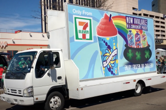 How A Mobile Billboard Truck Helped 7 Eleven Reach 150,000 People on St. Patrick’s Day