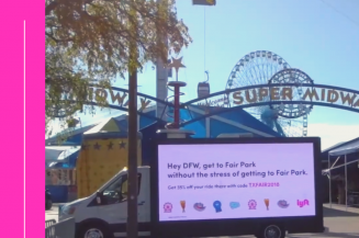 Texas Mobile Advertising Promotes Lyft’s Service With an LED Digital Billboard Truck